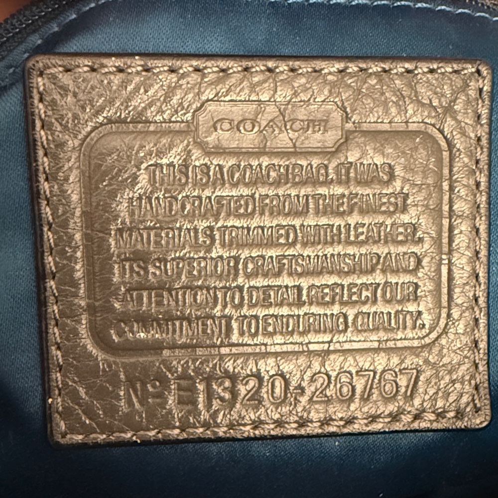Coach Black and Charcoal Signature Tote with Silver Hardware - Picture 12 of 13